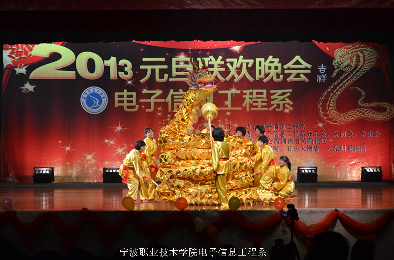 图为：电子信息工程系元旦晚会现场